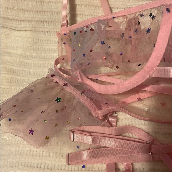 NWOT Rainbow Tule 3-Piece Lingerie Set - Picture 13 of 13